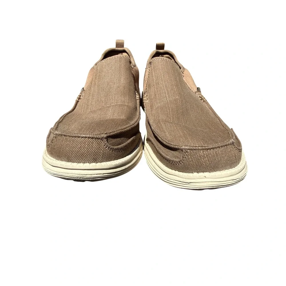 Skechers Relaxed Fit‎ Air-Cooled Memory Foam Brown Slip On Loafers Mens 10.5